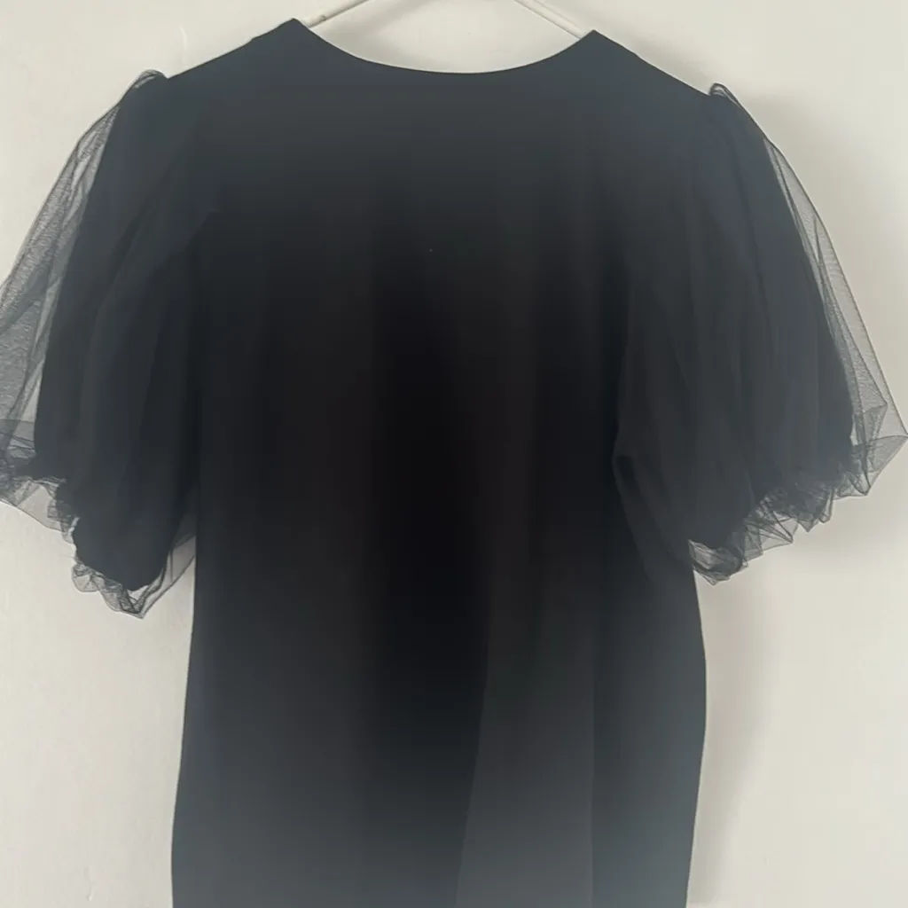 express black blouse with puffy sleeves size M - Image 5