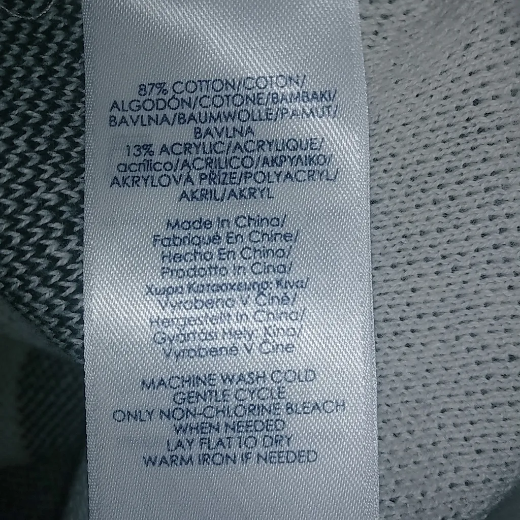 Chaps 2X Navy Buffalo Plaid Side Zip Vest Plus - Image 8