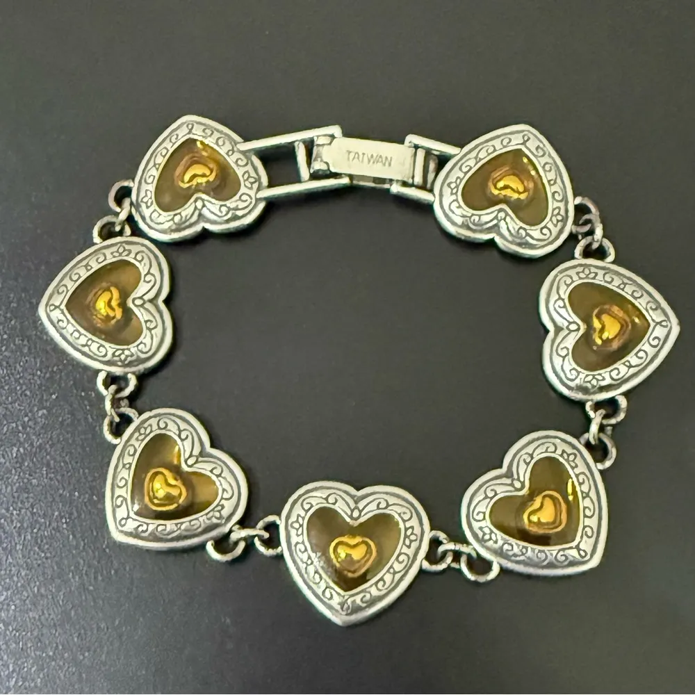 Retired BRIGHTON Free Floating  Hearts Lucite Heart Links 7.75” Bracelet 30g. - Image 5