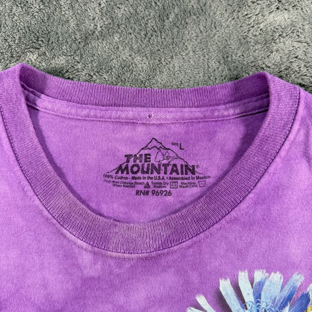 Vintage Y2K The Mountain Butterfly Purple Nature Bug Flower Garden Made in USA - Image 4