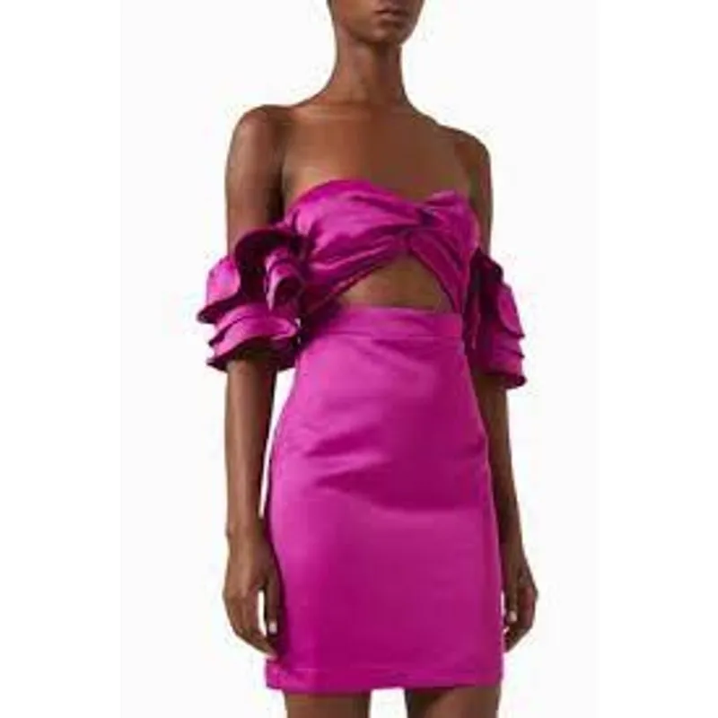Yaura Fiyin Ruffle Mini Dress‎ Size XXL Pink - Image 4