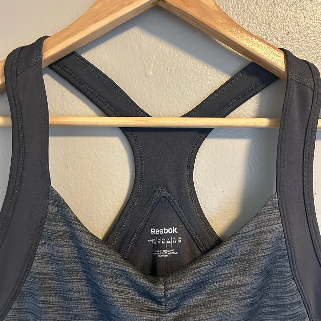 Reebok Charcoal Racerback Sports top - Image 4