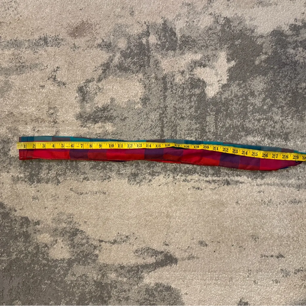 Women’s Vintage Colorful Plaid Women's Skirt with a belt - Image 6