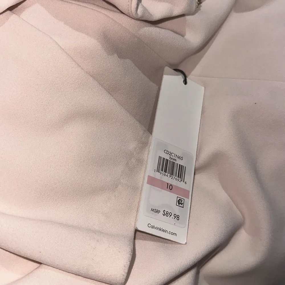 NWT Calvin Klein Tie-Neck Long-Sleeve Scuba Crepe Dress - Image 7