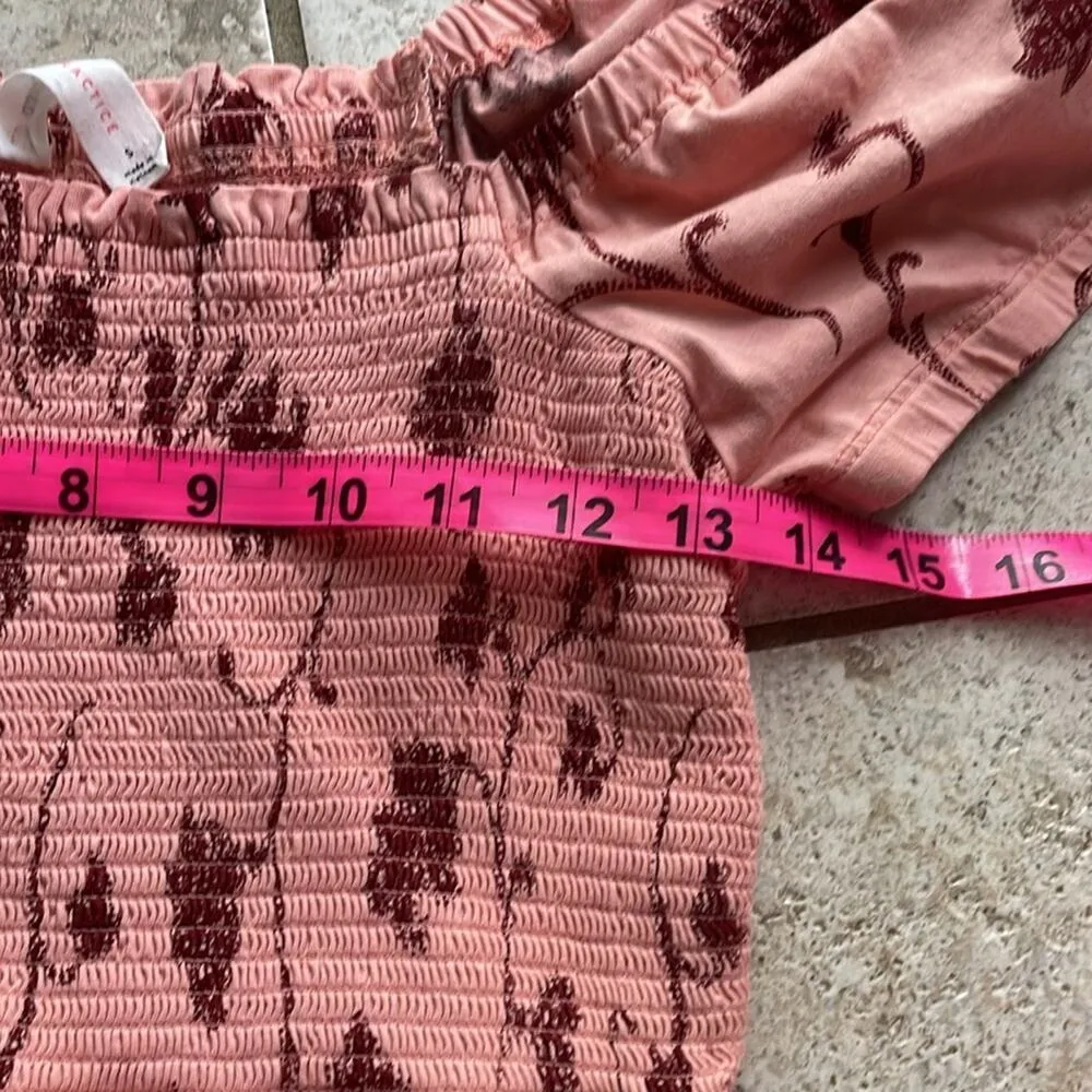 Anthropologie Daily Practice Tiered Maxi Dress Lounge Pink Floral - Image 14