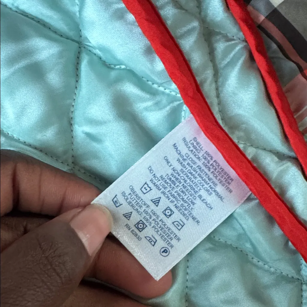 Lands' End Orange Quilted Vest SIZE L - Image 4