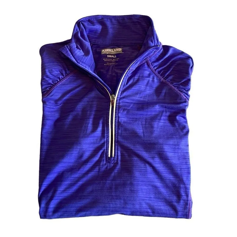 Kirkland Signature Women’s Athletic 1/4 Zip Top Jacket Size‎ Small Purple - Image 2