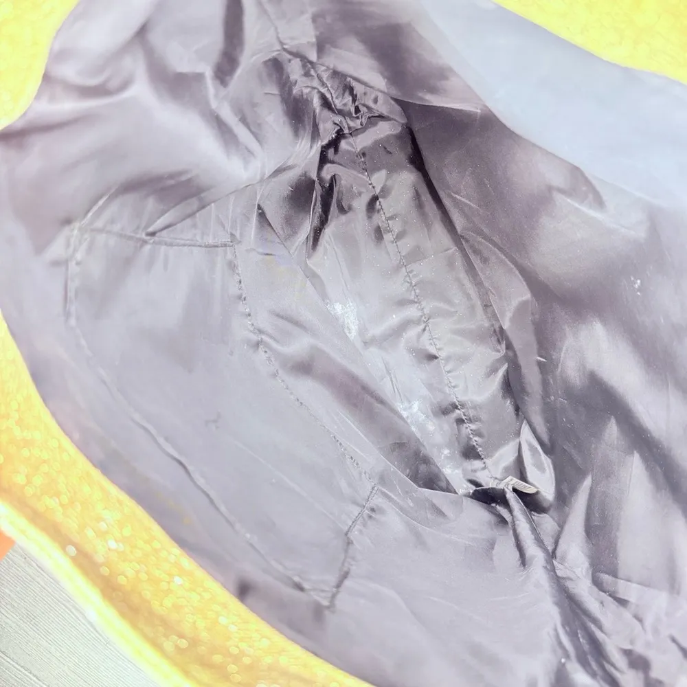 Victoria's Secret Purse Fashion Show Gold Glitter Canvas purse Tote beach Bag - Image 7