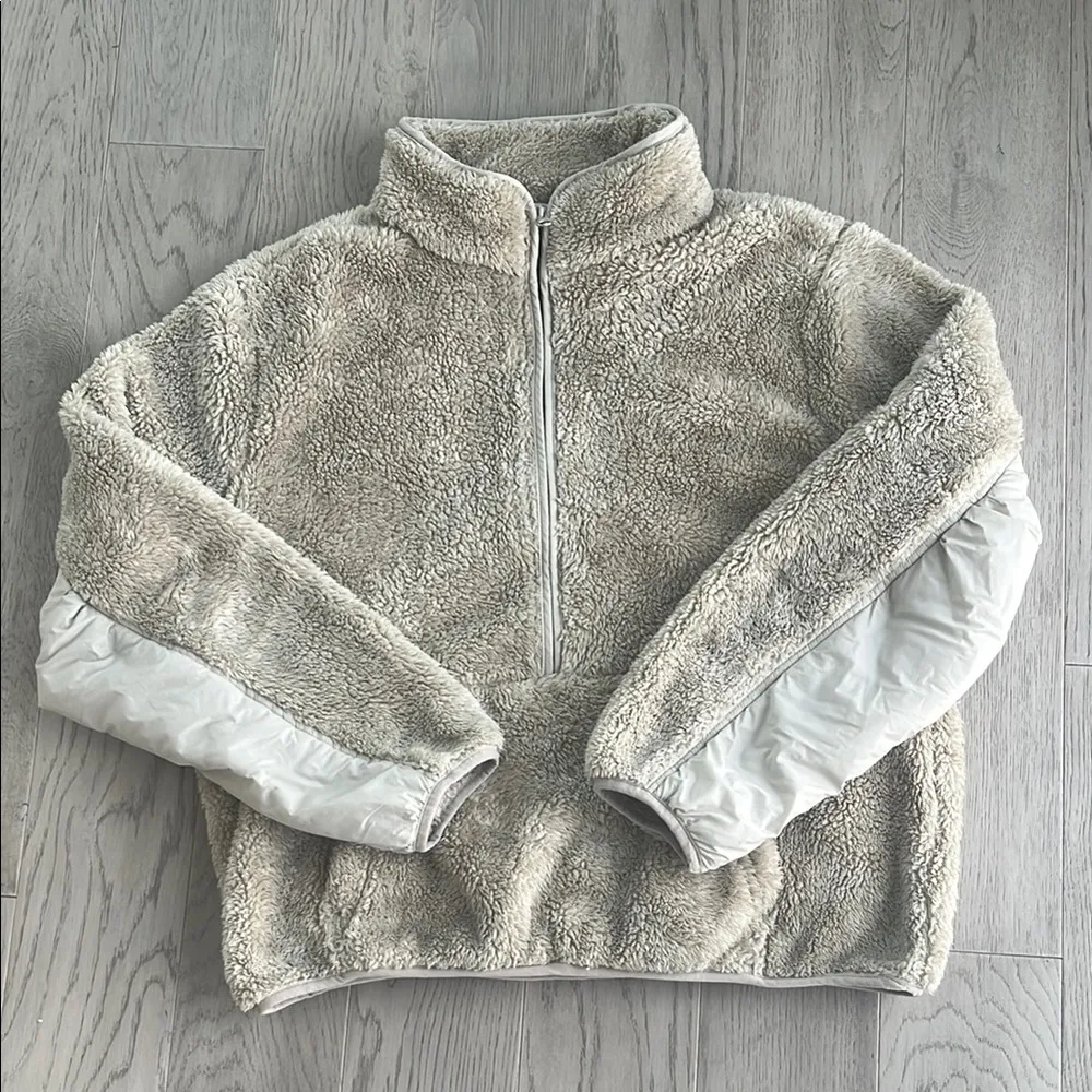 Los Angeles Cozy Sherpa Fleece Pullover 1/2 Zip Medium - Image 2
