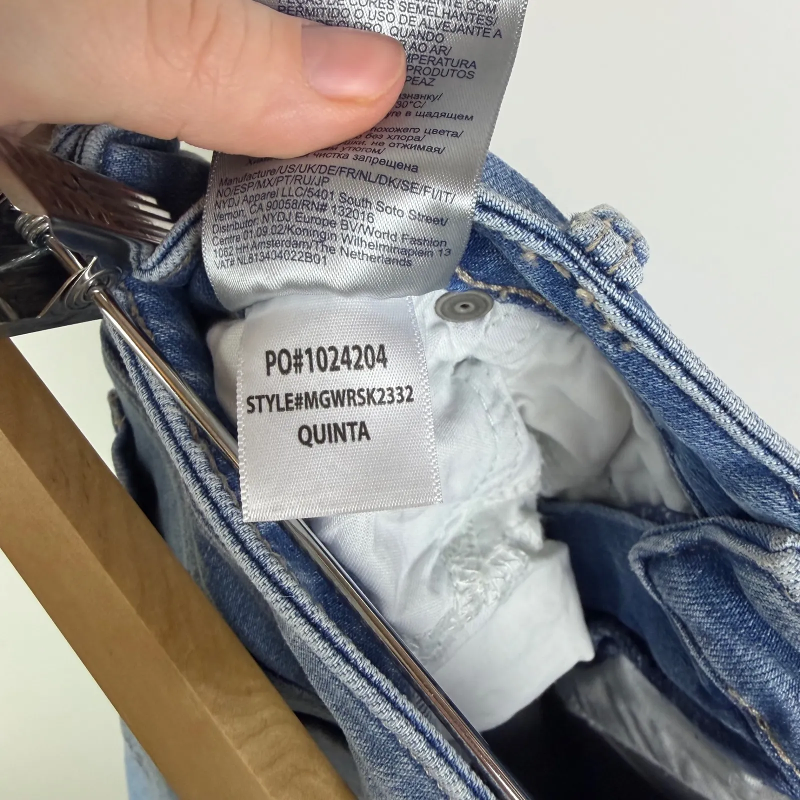 NYDJ Quinta Denim Skirt Size 8 Blue Lift Tuck Stretch Everyday Staple Cotton Y2K - Image 8