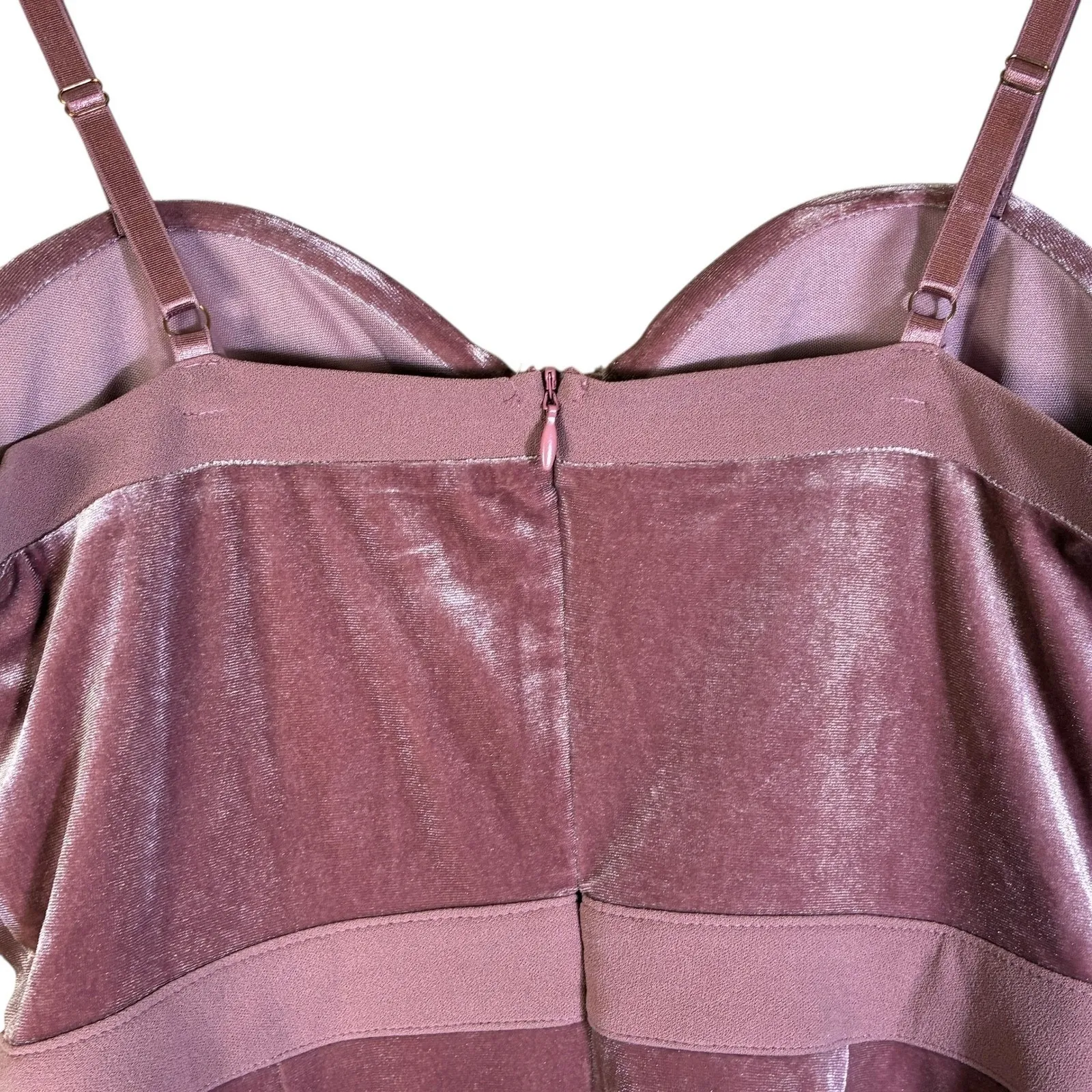 NWT A'Gaci Womens Y2K Bustier Bodycon Mini Dress Size M Mauve Clubwear Going Out Pink Size M - Image 6