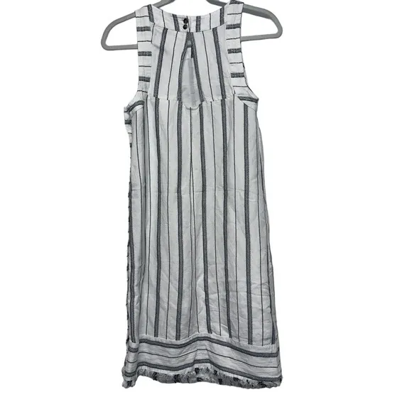 Anthropologie Akemi &‎ Kin Claudia Sleeveless Striped Linen Dress White size 2 - Image 4