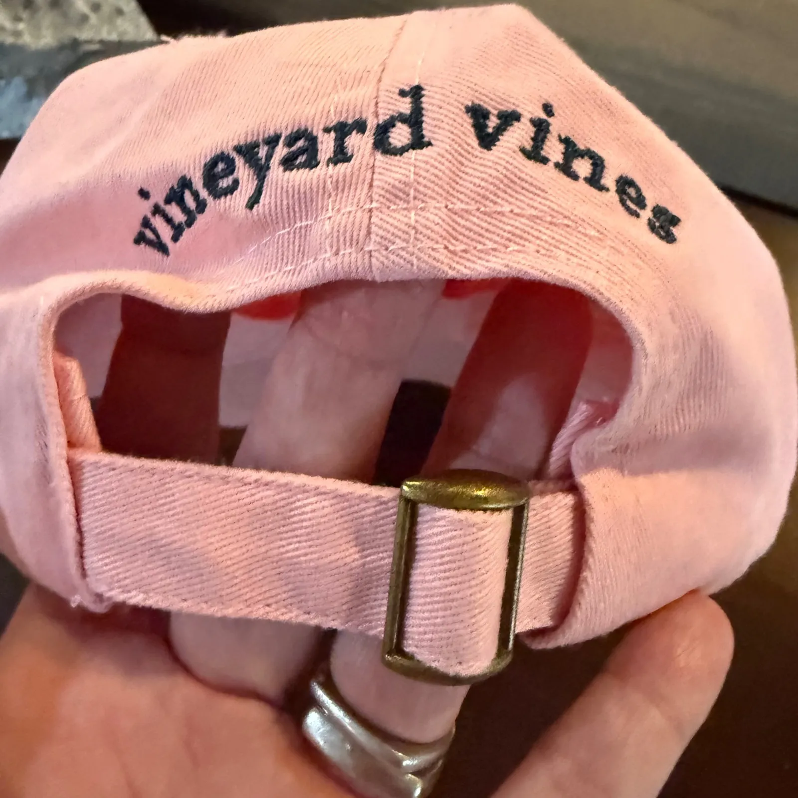 Vineyard Vines Baseball Cap Pink Whale Logo Adjustable Womens Hat Casual Outdoor - Image 3