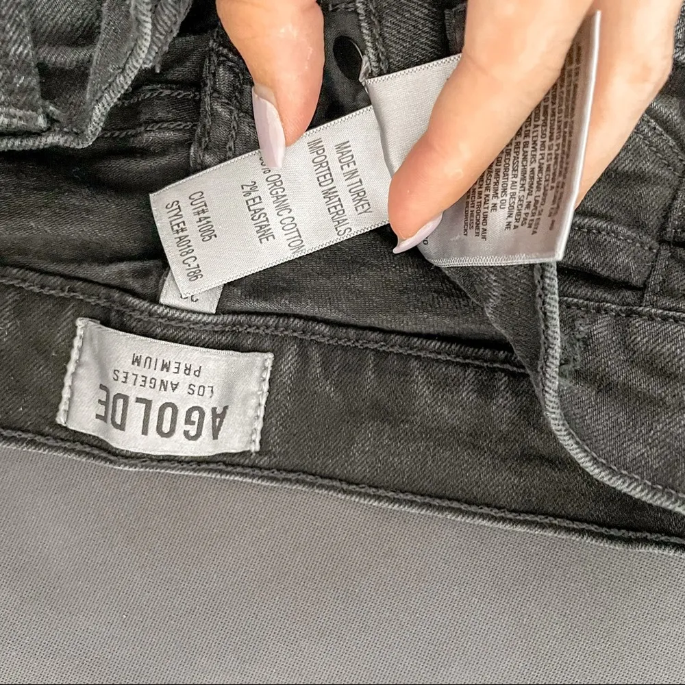 AGOLDE Sophie High Rise Skinny Crop Jeans Harlow Destructed - Image 14