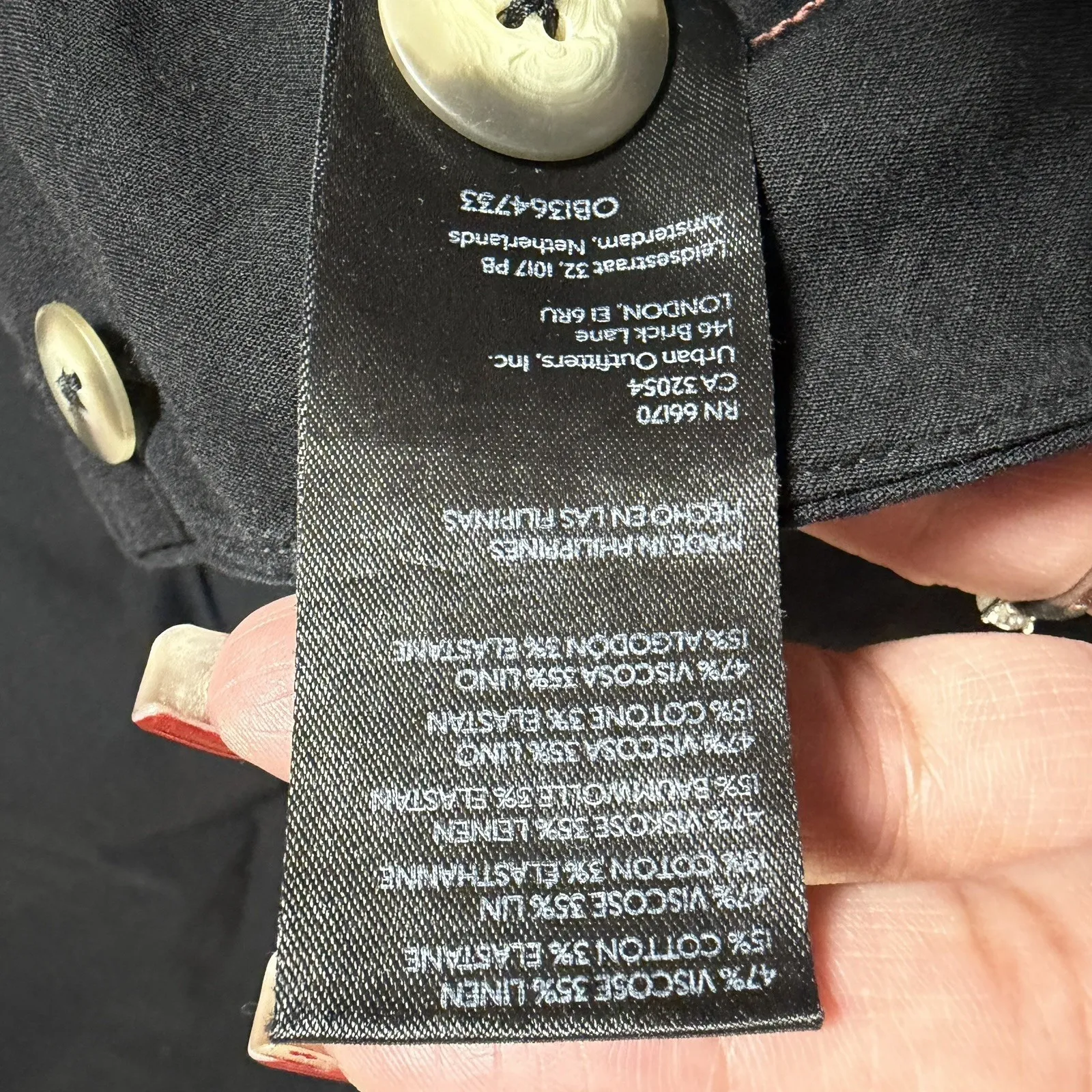 Maeve Anthropologie Womens The Colette Black Linen Blend Pants 24 Quiet Luxury - Image 16