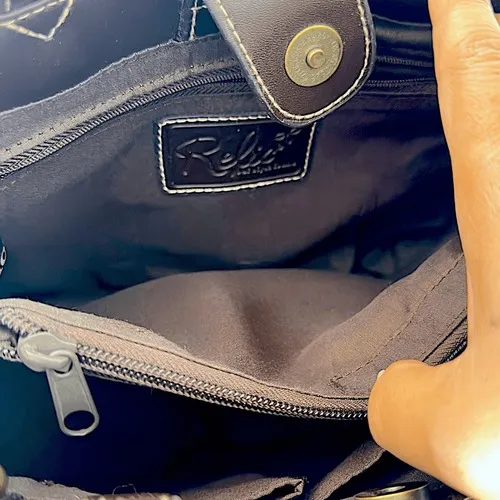 Relic Embossed Paisley Convertible Satchel Handbag and Wallet Set Brown - Image 8