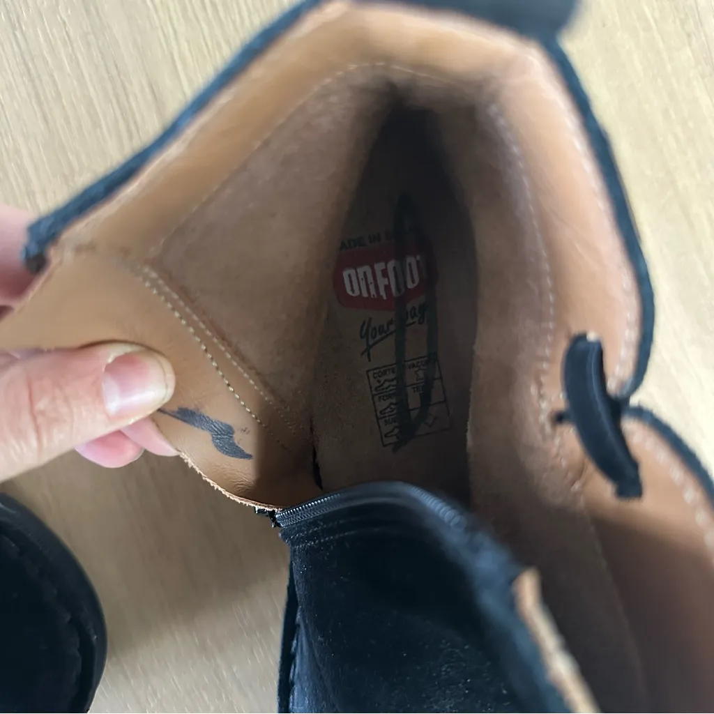 New Onfoot Spain Walking Boots Waterproof Leather Boots Size EU 38 US 7.5 Black - Image 10