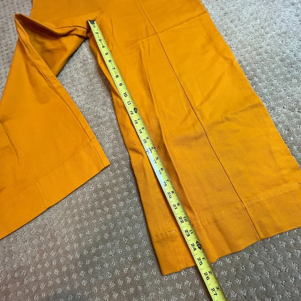 C/MEO Collective Orange Wide Leg Ultra High Rise SZ 8 Pants Pumpkin Cotton - Image 7