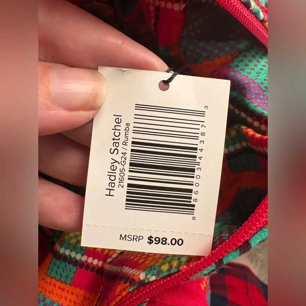 NEW Vera Bradley Hadley Rumba Quilted‎ Satchel Bag Tote Purse NWT - Image 8