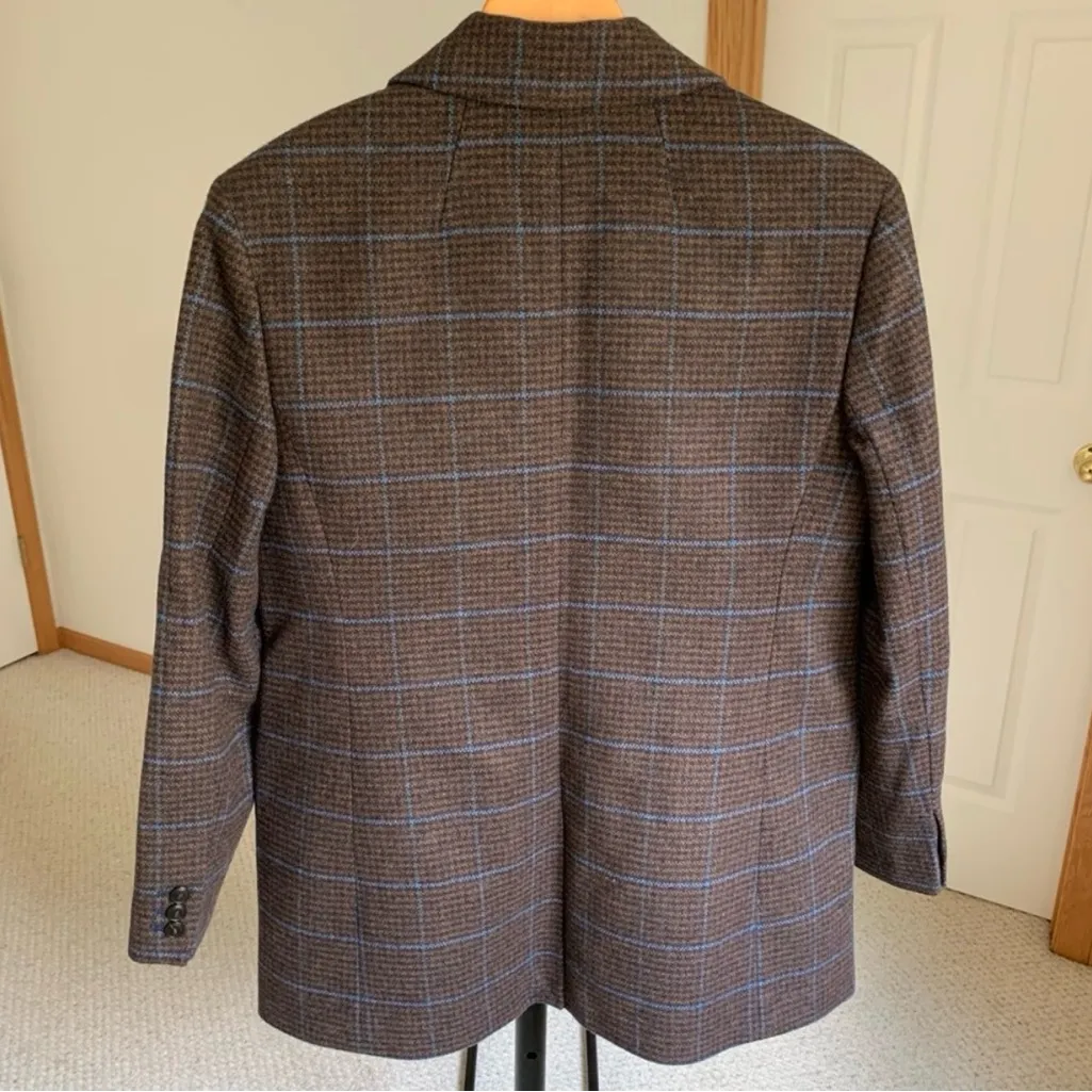 Madewell The Bedford Oversized Belted Blazer Wool Plaid Size 4 - Image 5