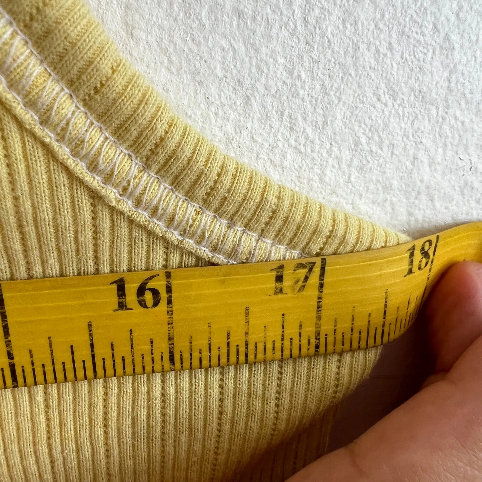 Butter Yellow Ribbed Tank Top, Clean Girl Minimalist Y2K Retro Coquette Medium‎ - Image 5