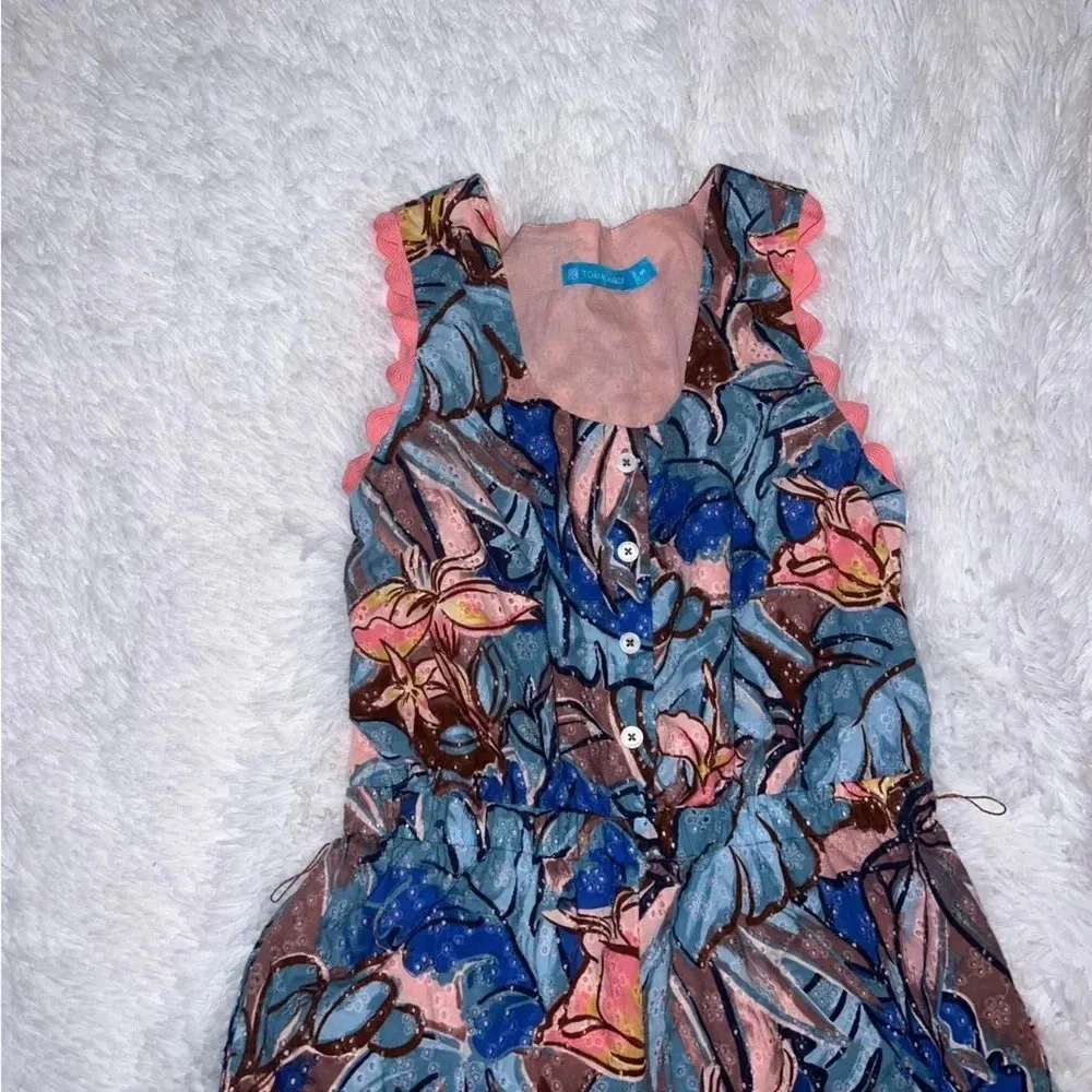 Tori Richard Express Yourself Rebekah Romper size Small Floral Preppy Print - Image 2