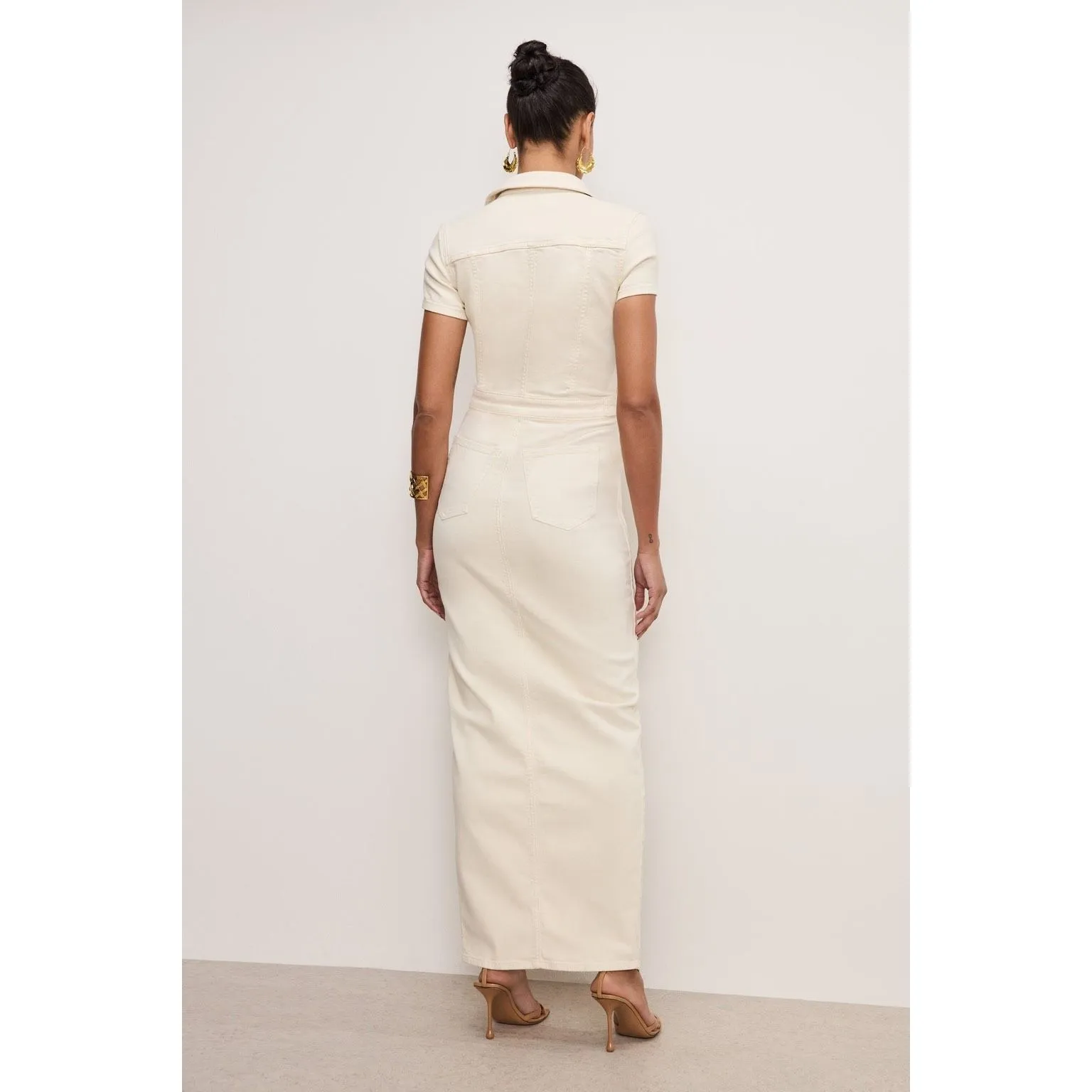 ✨Good American Fit for Success Maxi Beige Sz Medium Dress✨ - Image 6