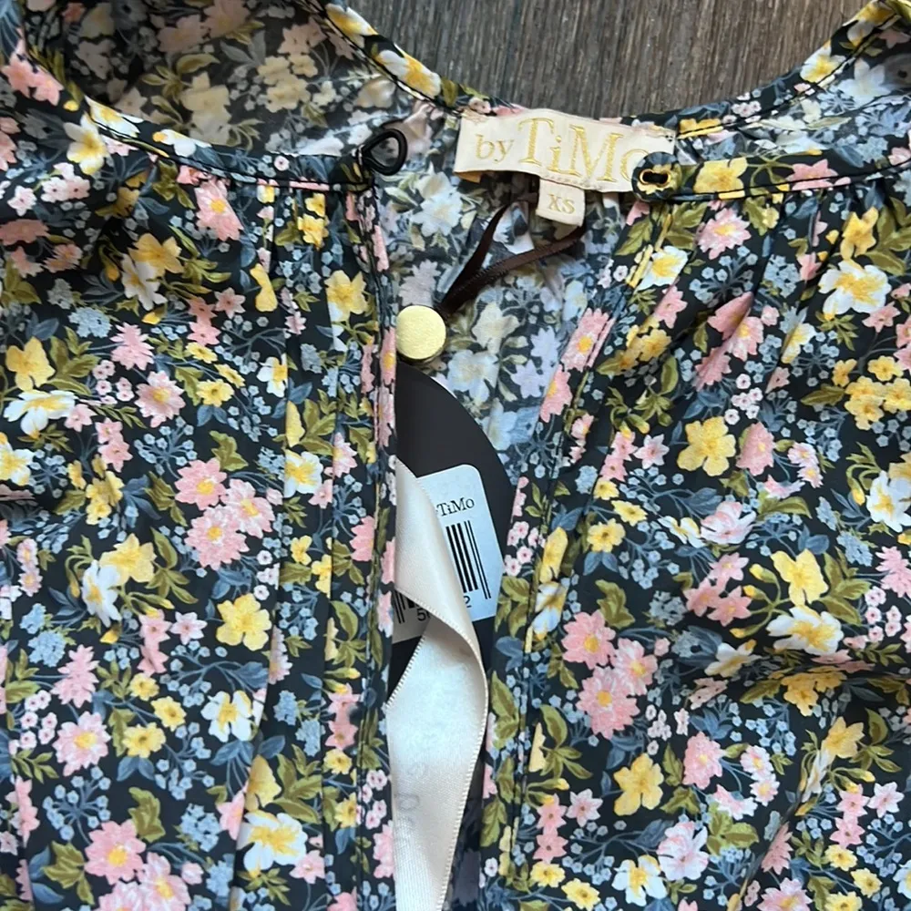 Festive Cotton Mini Dress – Flower Field Size XS - Image 8