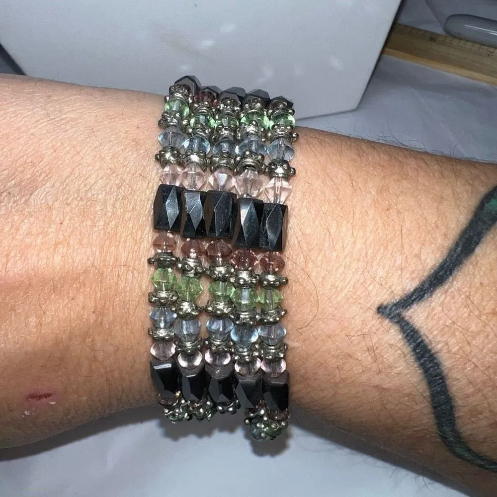 Magnetic Hematite and Faceted Bead 36” Strand Used in Various Configurations Gray - Image 6