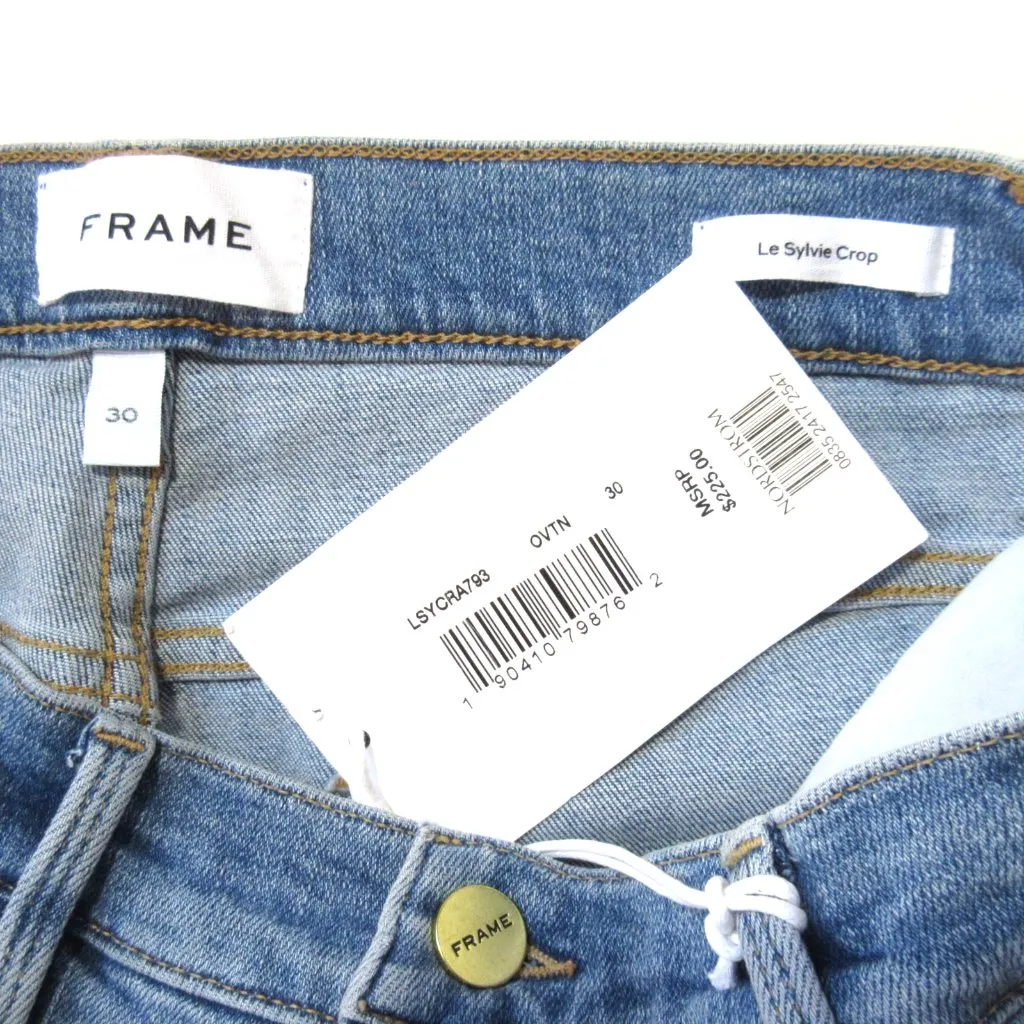 NWT FRAME Le Sylvie Crop in Overturn High Rise Straight Stretch Jeans 30 - Image 5