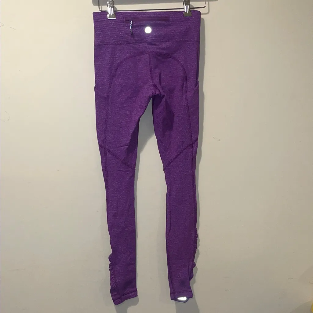 Womens Lululemon Athletica Speed Tight IV Rulu 6 Heathered Herringbone Leggings - Image 2