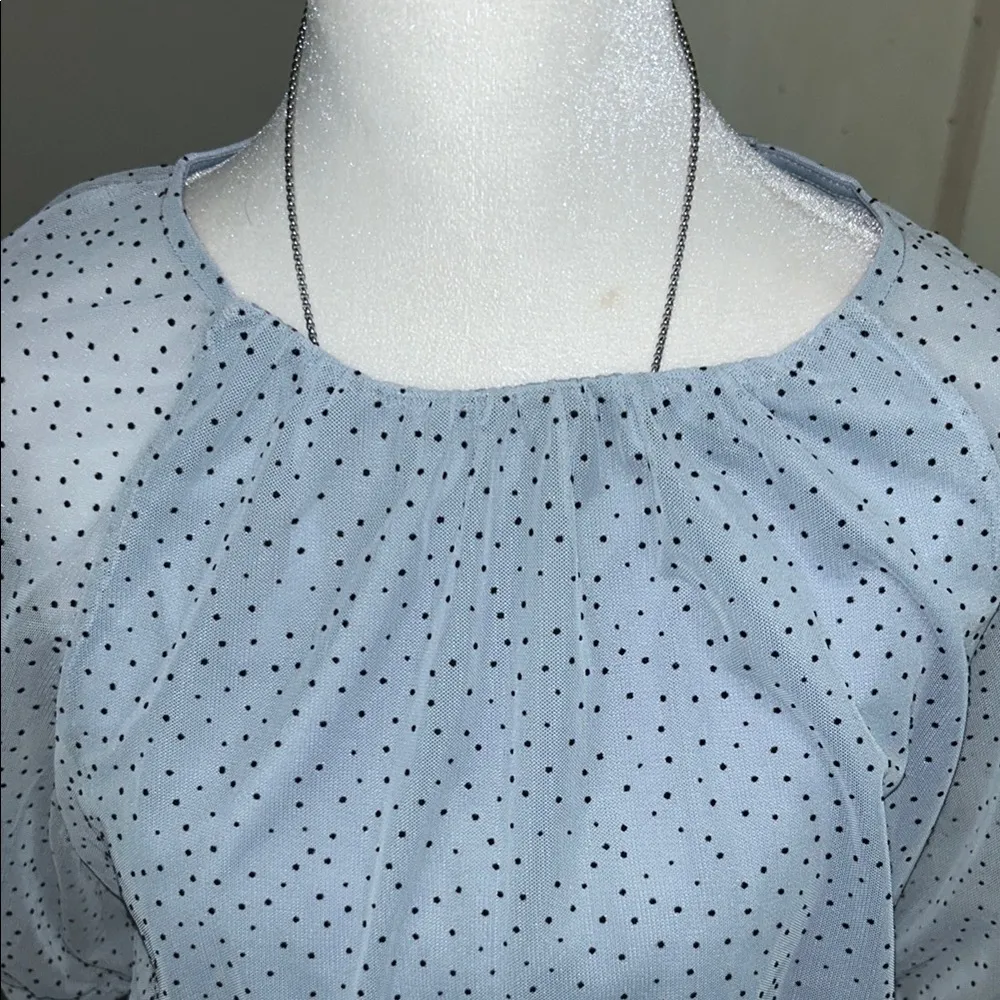 Blue Midi Dress with Crew Neck and Raglan Sleeves Size L - Image 2