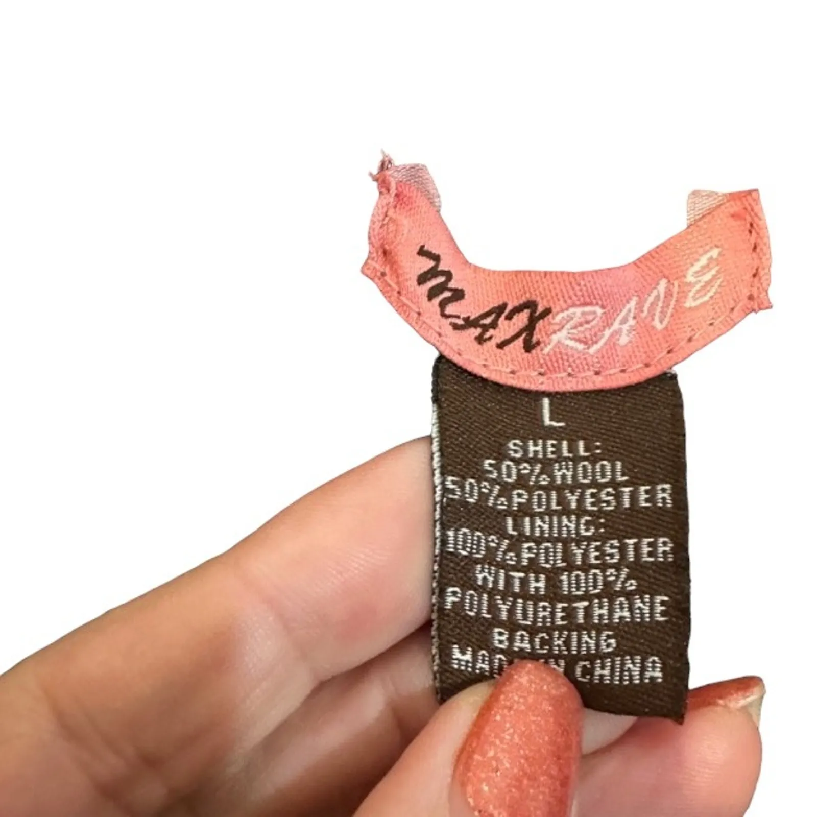 Max Rave Women’s Gray Wool Blend One-Button Notched Blazer Jacket Size Large - Image 6