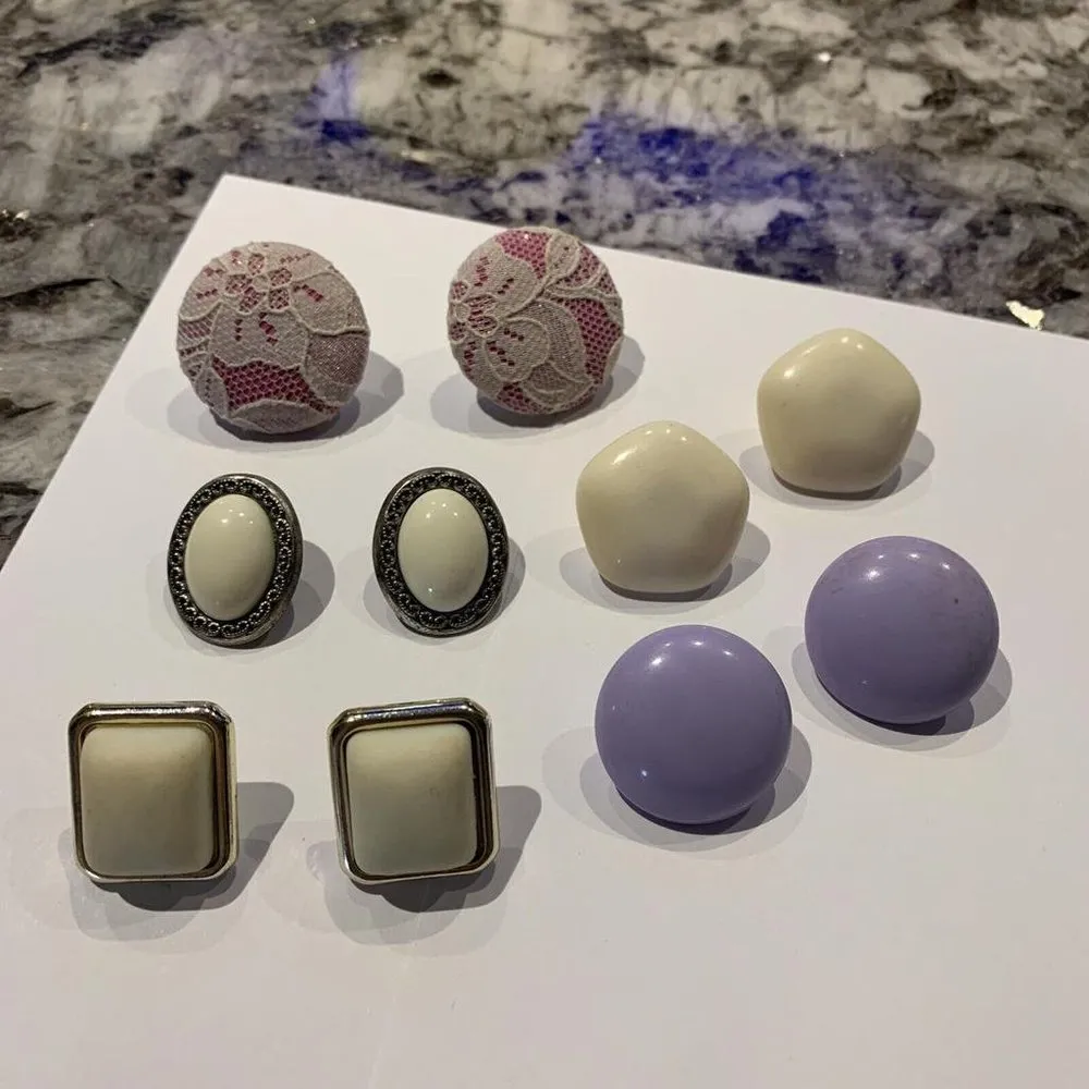 Lot Of 5 Costume Earrings Pierced Variety - Image 4