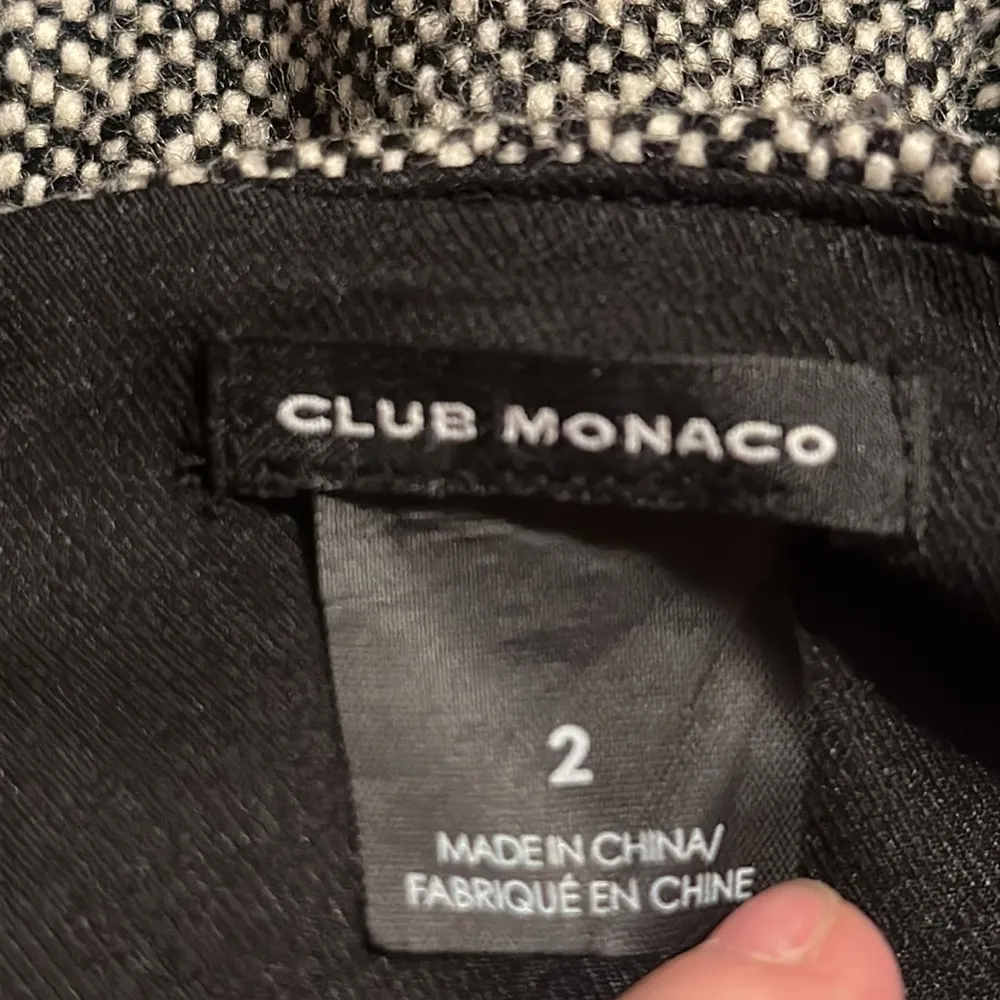 Club Monaco‎ Black Gray Wool Blend Tweed Pencil Straight Skirt Size 2 #301041 - Image 11