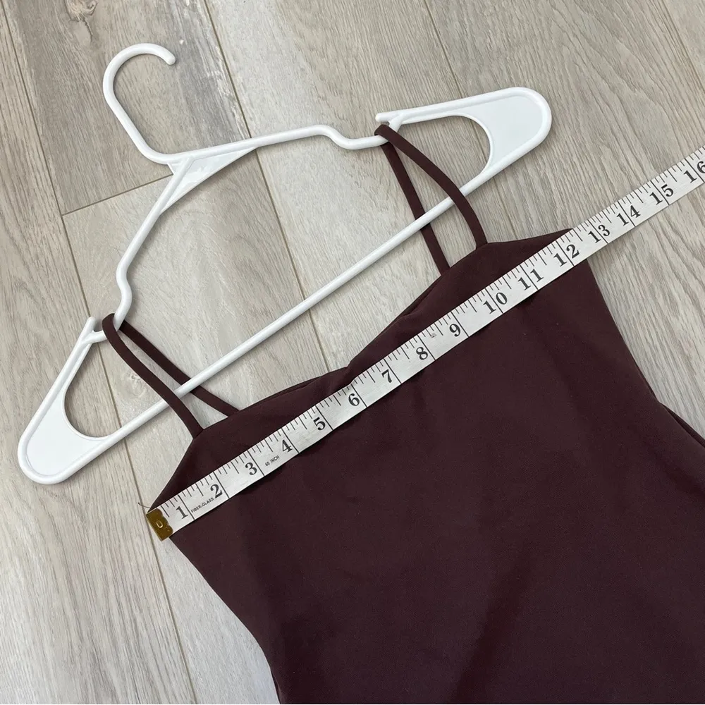 Susana Monaco Dress essential thin strap mini Brown small party chic minimalist - Image 6