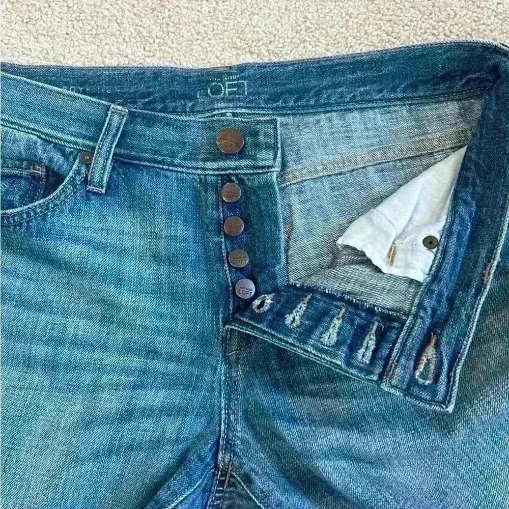 Ann Taylor Loft blue button up boyfriend jeans - Image 3
