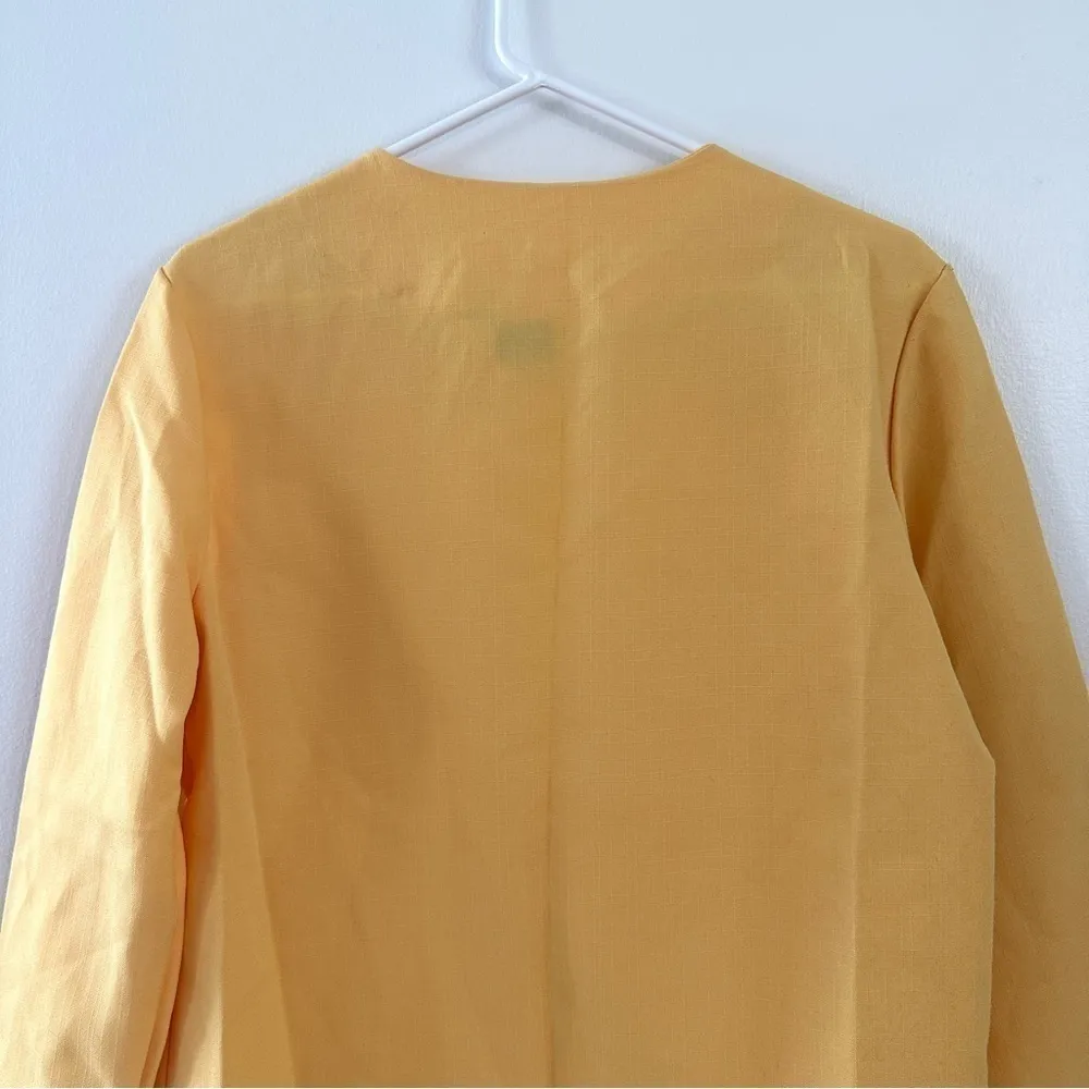 Blair Blazer Women Medium Formal Casual Classic Work Business Long Sleeve Yellow - Image 10