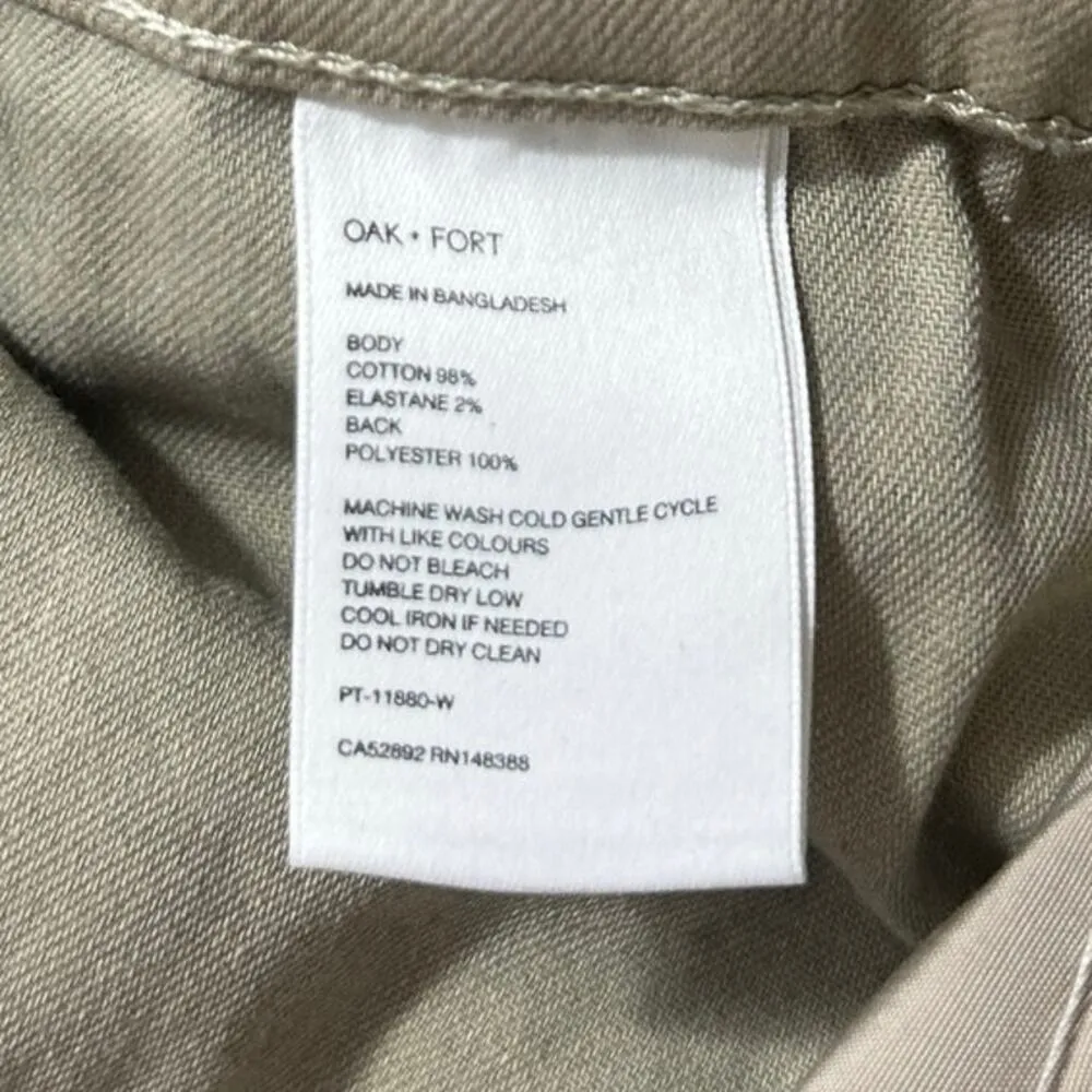 Oak + Fort Double Faced Beige High Rise Wide Leg Drawcord Baggy Trousers Pants 4 - Image 5