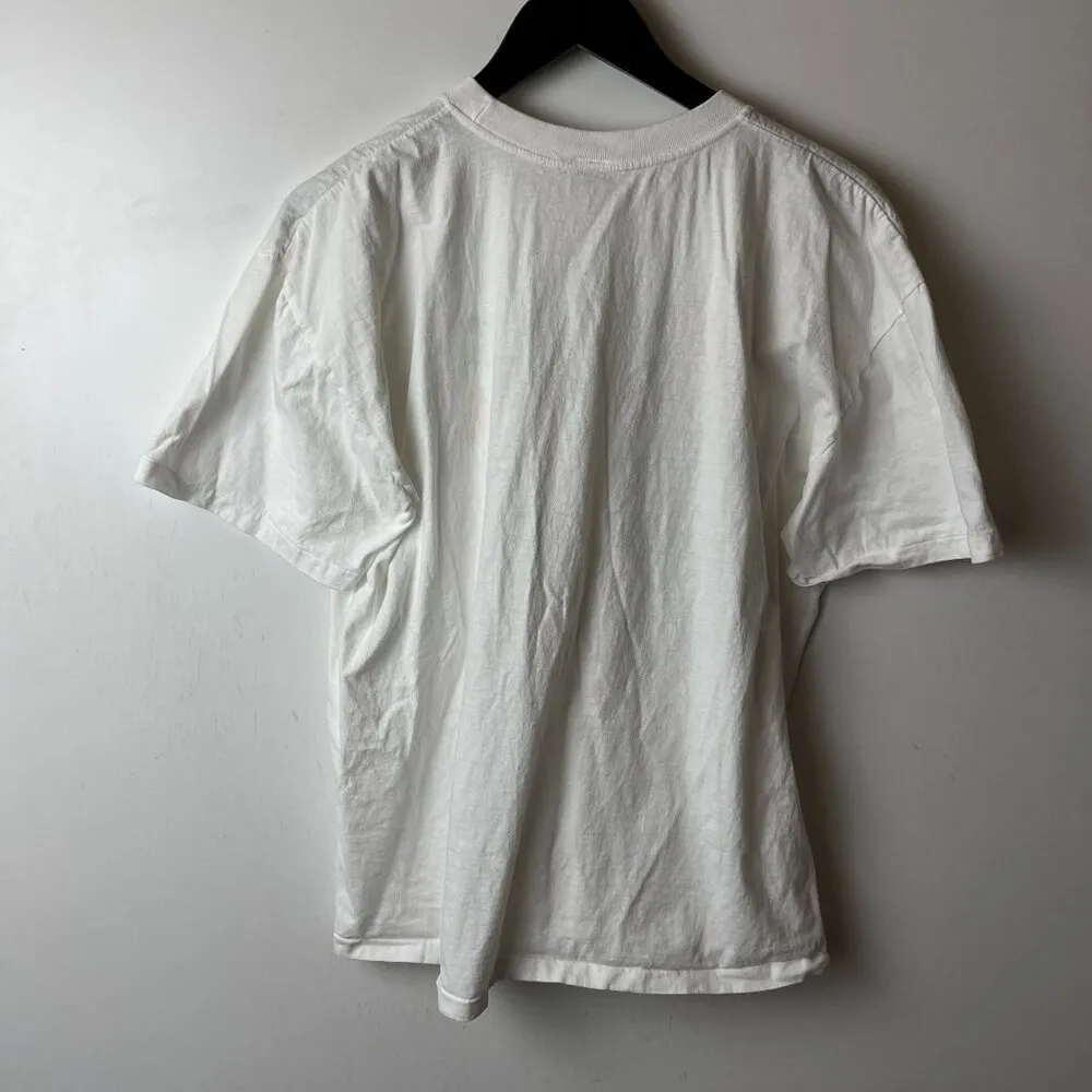 California T Shirt Vintage 90s White Large L Graphic Tee - Image 4