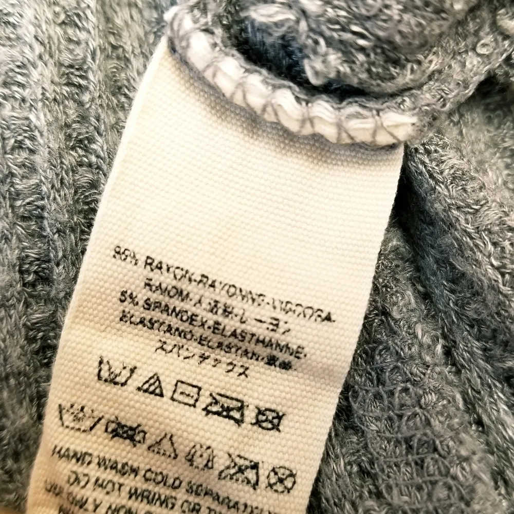 {XS} Free People Ventura Drippy Thermal Top in Gray - Image 8