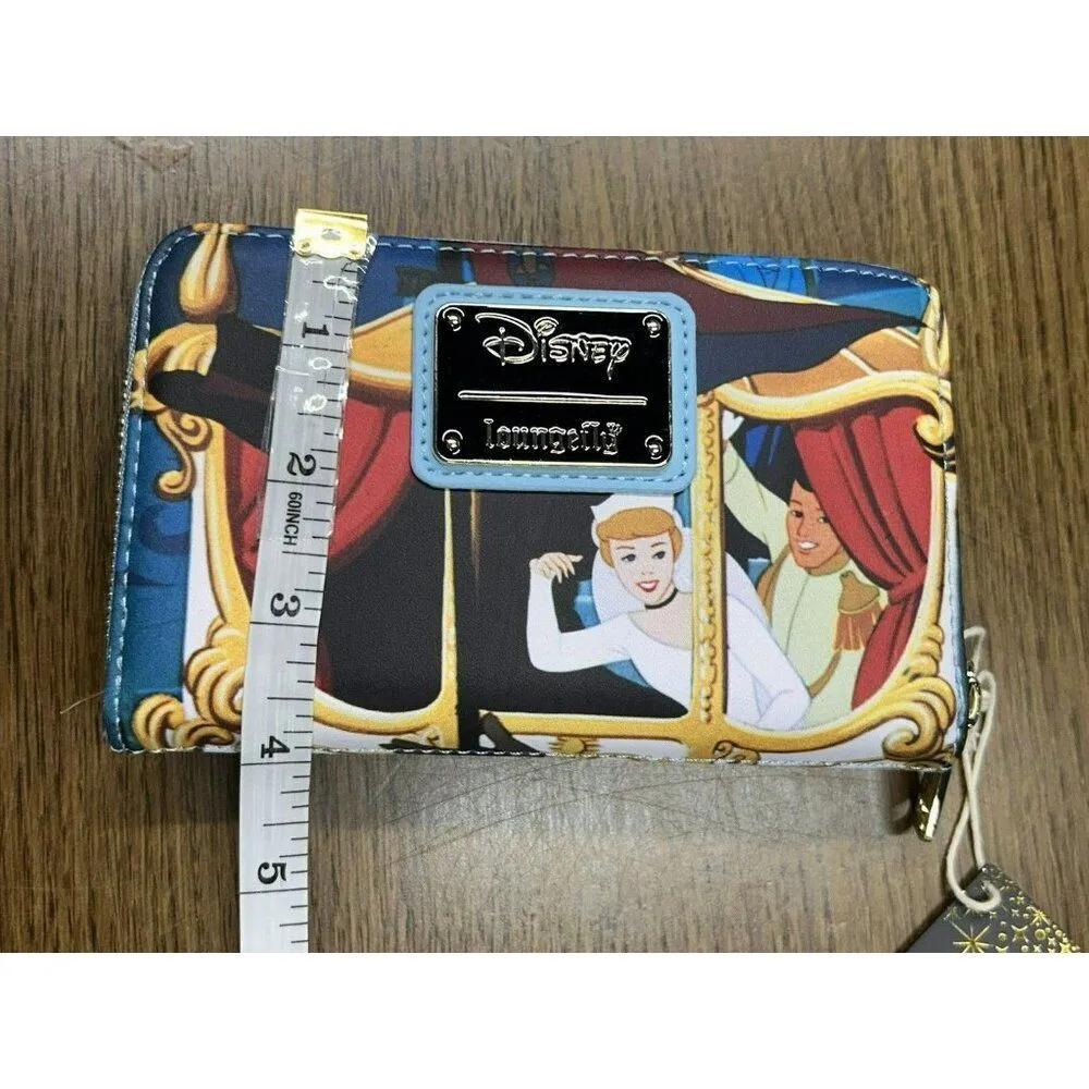 NWT LOUNGEFLY DISNEY Zip Wallet CINDERELLA ROYAL WEDDING Mice Princess Prince - Image 6