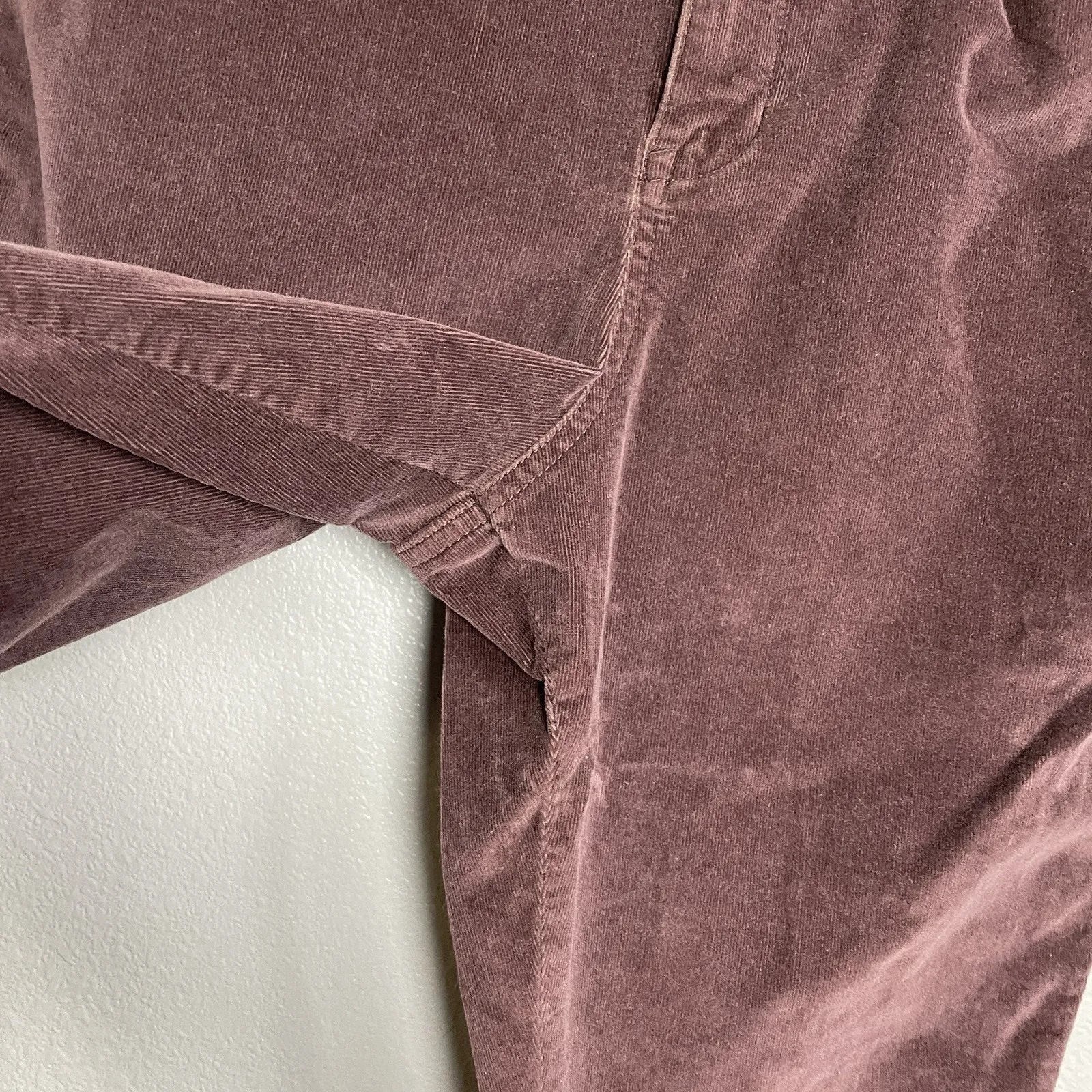 LL Bean Women Pants Corduroy Size 16 Regular Brown High Rise Dark Academia - Image 3