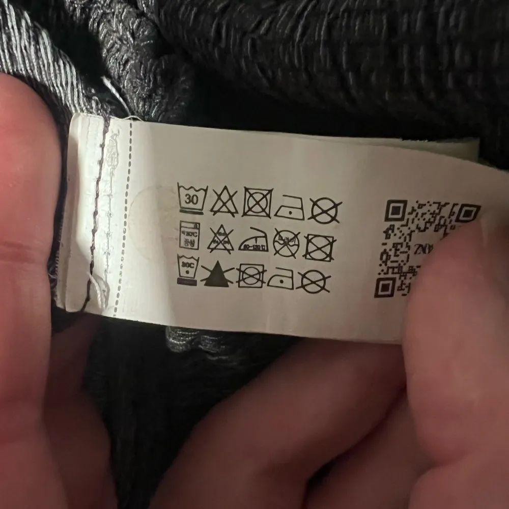 Zara Dark Gray Small Wide Leg Ribbed Pants - Image 4