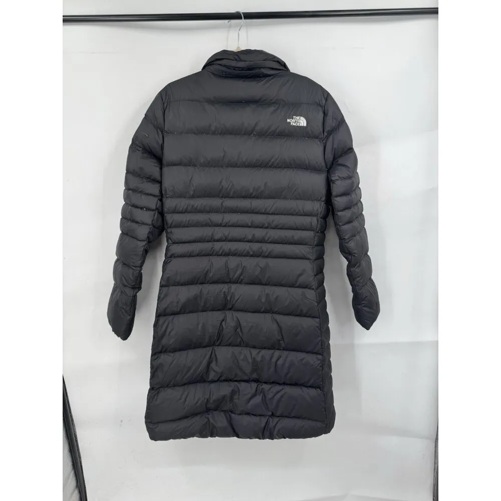 550 Duck Down Puffer Parka Coat Women L Black Zip Gorpcore Flaw - Image 2