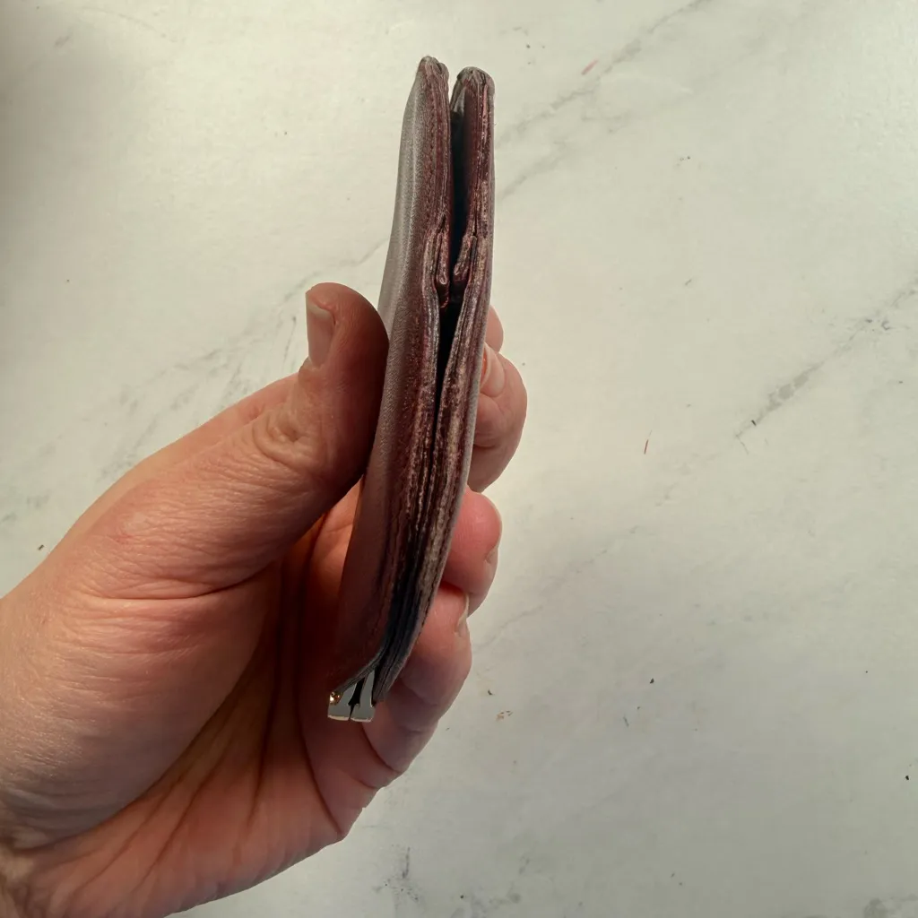 Cartier Burgundy Leather Kisslock Coin Purse Wallet - Image 6