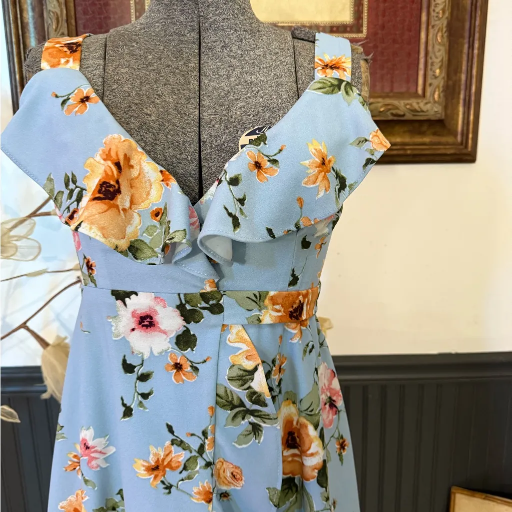Anthropologie Hutch Floral Eden Wrap Dress ~ Size XXSP 🧡🍄 - Image 6