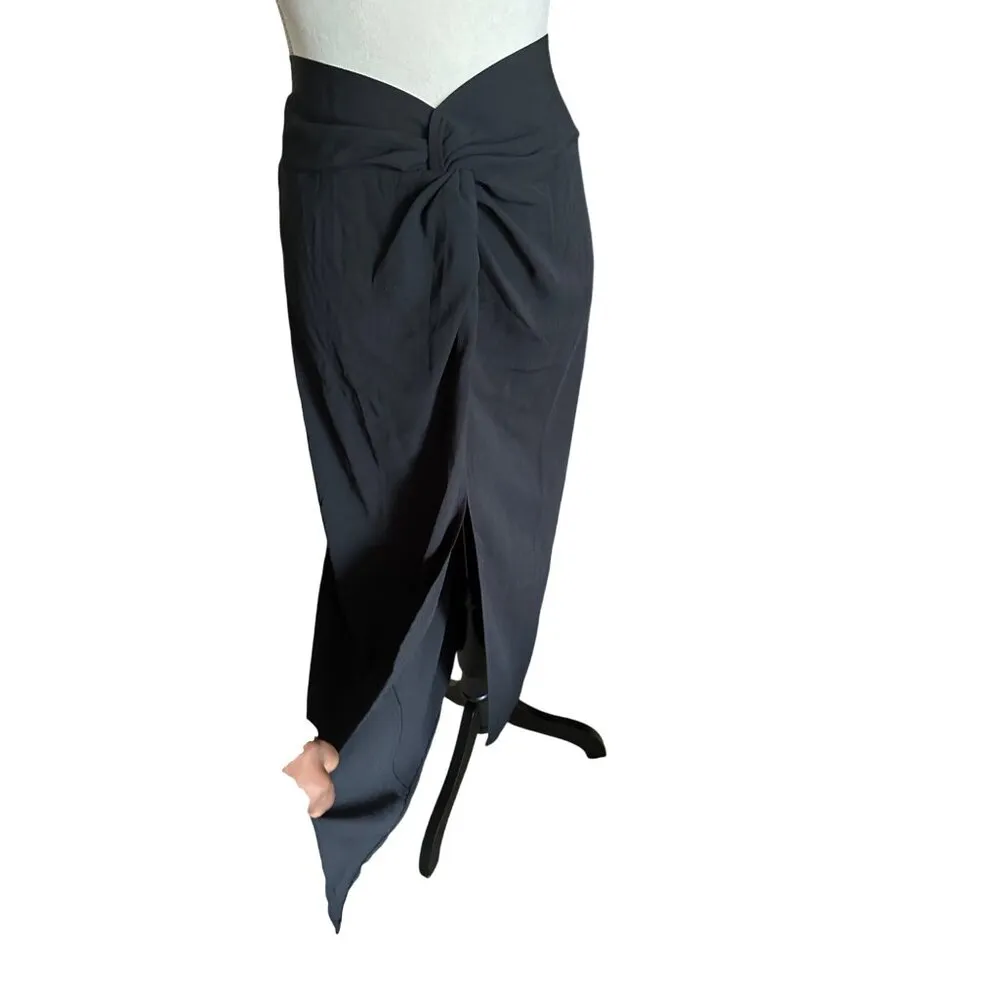 Open Edit Twist Front Knot-Front Midi Skirt Sz L Stylish Classy Lightweight - Image 8