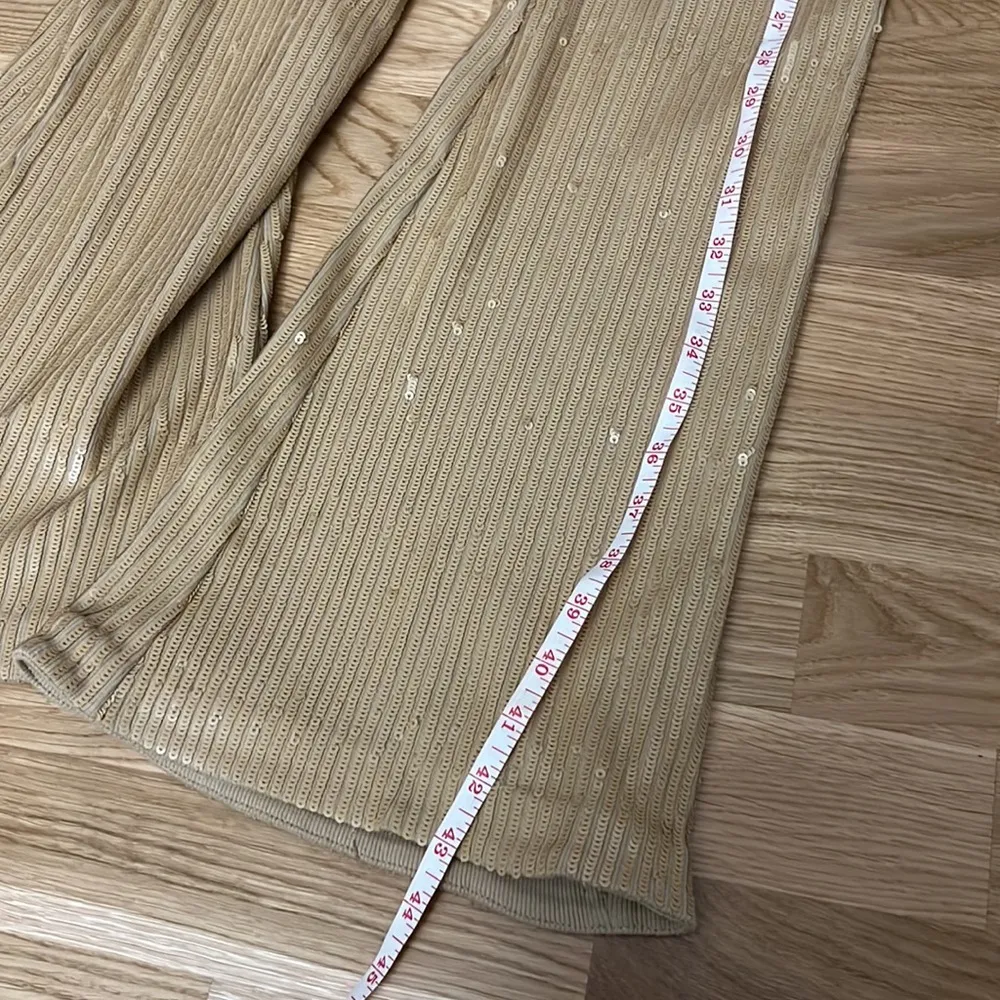 SET NWT RETROFETE Julien Sequin Knit Pant and Vaani Bra set in nude Size XS - Image 14