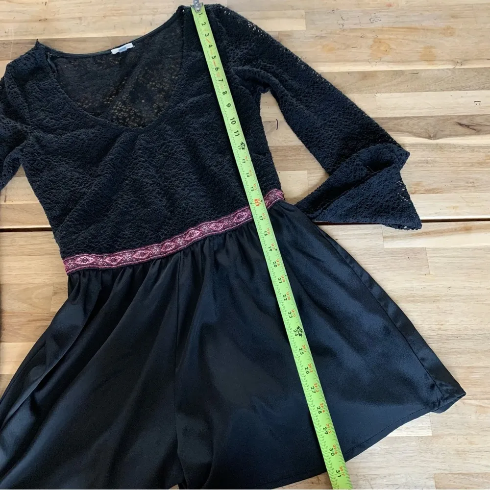 Ecote Black Lace Top Romper M - Image 6